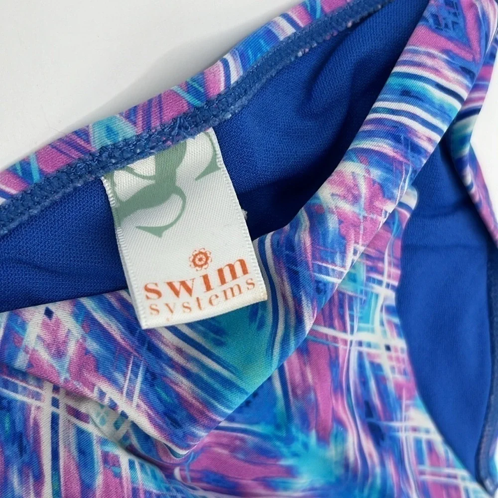 SWIM SYSTEMS PINK & BLUE BIKINI BOTTOM MEDIUM STYLE A203